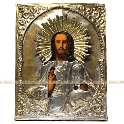 Старинная икона Иисуса Христа 