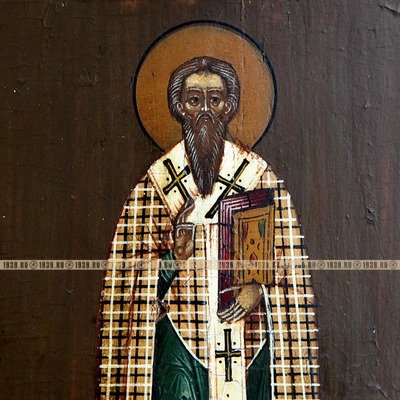 Старинная икона Святитель Василий Великий – Вселенский святитель и учитель. Россия, Поволжье XIX век.