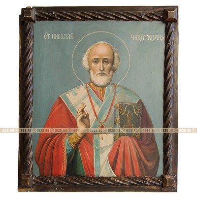 Икона для моряков. Старинная корабельная икона Воскресение Христово и Святой Николай Чудотворец - святой покровитель моряков. Россия рубеж XIX-XX веков.