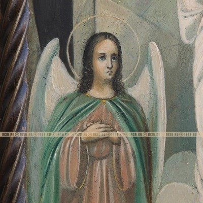 Икона для моряков. Старинная корабельная икона Воскресение Христово и Святой Николай Чудотворец - святой покровитель моряков. Россия рубеж XIX-XX веков.