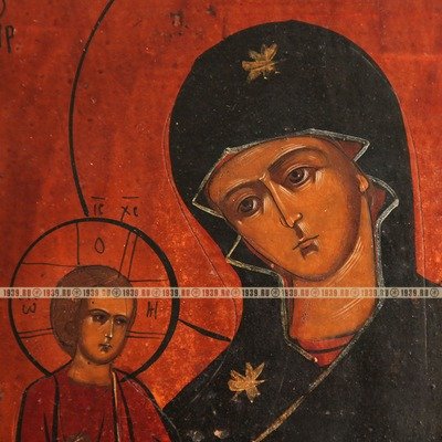 Старинная целительная икона Божией Матери «Троеручица». Россия, Владимирская губерния XIX век.