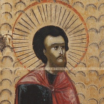 Икона покровителей семьи и домашнего очага «Святые Гурий, Самон и Авив». Россия XIX век.