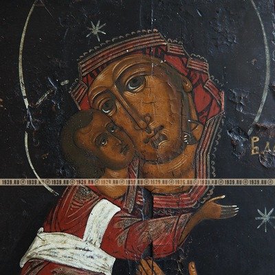 Большая старинная Владимирская икона Пресвятой Богородицы, 