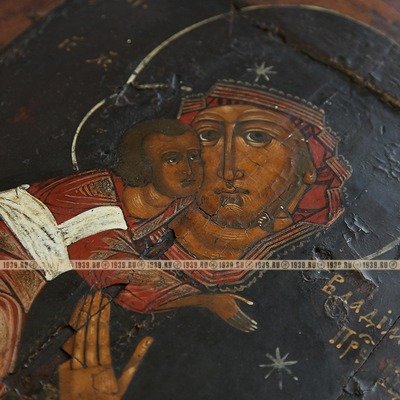 Большая старинная Владимирская икона Пресвятой Богородицы, 