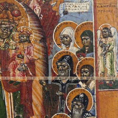 Старинная старообрядческая икона «Богоматерь Всех Скорбящих Радости». Россия, Липоване, начало XX века.
