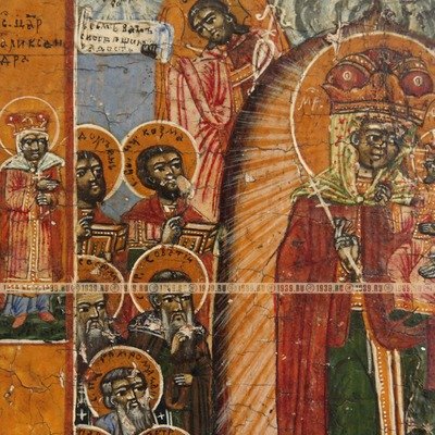 Старинная старообрядческая икона «Богоматерь Всех Скорбящих Радости». Россия, Липоване, начало XX века.