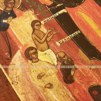 Старинная деревянная икона Богородицы Всех Скорбящих Радость c образом Христа Спас Нерукотворный на древней ковчежной доске. Россия, доска XVII век, живопись XIX век. DR0290.
