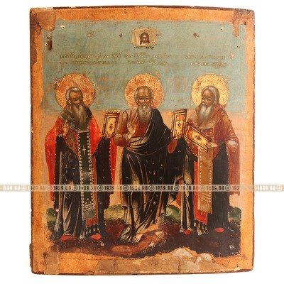 Старинная икона укрепляющая веру. «Святые ревнители веры и благочестия». Россия, Кострома XVIII век.