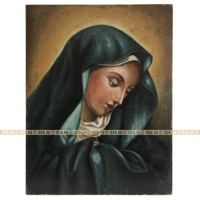 Старинная икона Пресвятая Дева Матерь Божья благая Богородица - Mater Dolorosa. Россия XIX век.