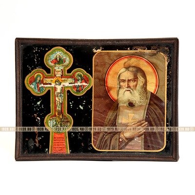 Старинная печатная икона Святой преподобный Серафим Саровский. Россия 1903 год