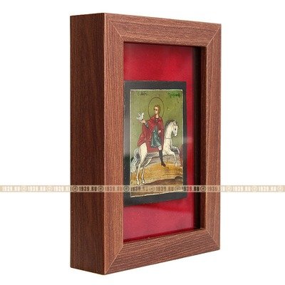 Старинная православная икона Святой мученик Трифон, защитник от козней дьявольских. Россия XIX век.
