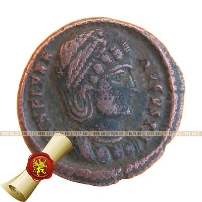 Древняя бронзовая монета святой Царицы Елены, матери святого Константина. Подарок на удачу для женщины с именем Елена.