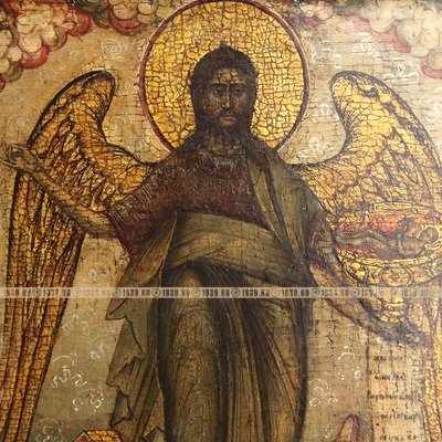 Древняя икона Иоанн Креститель с избранными житийными сценами. Россия, Кострома XVII век.