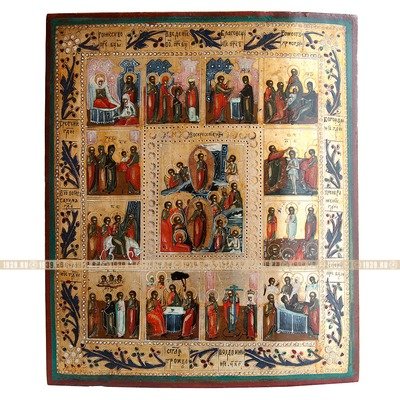 Старинная икона на серебре 