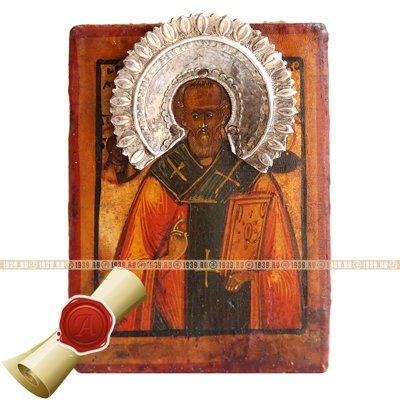 Cтаринная икона святой Николай 