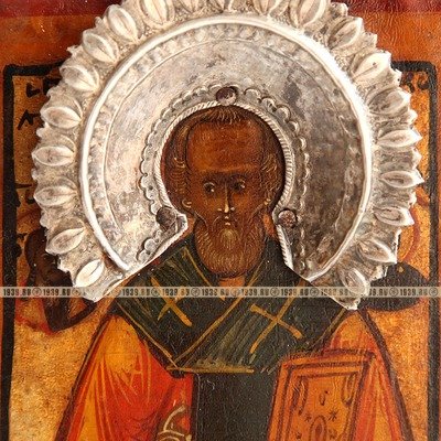 Cтаринная икона святой Николай 