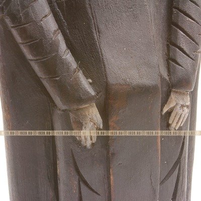 Старинная резная скульптурка Святого Преподобного Нила Столобенского высотой 22 см. Россия, Осташковская обитель 1890-1910 год