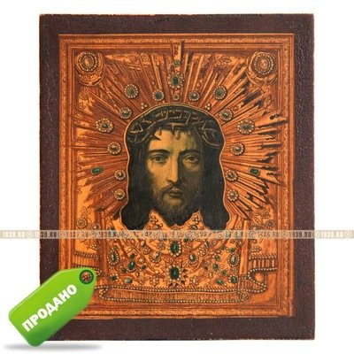 Старинная печатная икона 