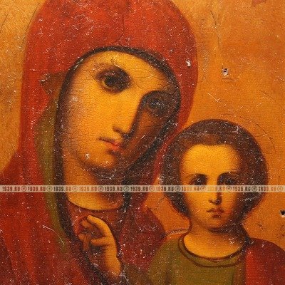 Cтаринная икона Казанской Божией Матери. Россия 1870-1900 годы