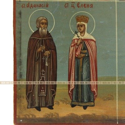 Старинная четырехчастная икона для молодой девушки. Избранные покровители. Россия 1850-1860 год