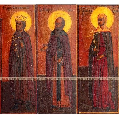 Старинная икона Владимирской Божией Матери в красивом посеребренном окладе. Россия 1800-1840 гг.