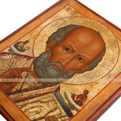 Редкая старообрядческая икона Святого Николая Отвратного, прогонителя бесов. Россия, Ветка 1840-1860 гг.