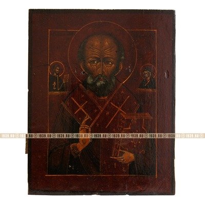 Старинная икона Святого Николы Отвратного, прогонителя бесов. Россия, Москва 1850-1860 гг.