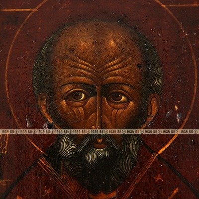 Старинная икона Святого Николы Отвратного, прогонителя бесов. Россия, Москва 1850-1860 гг.