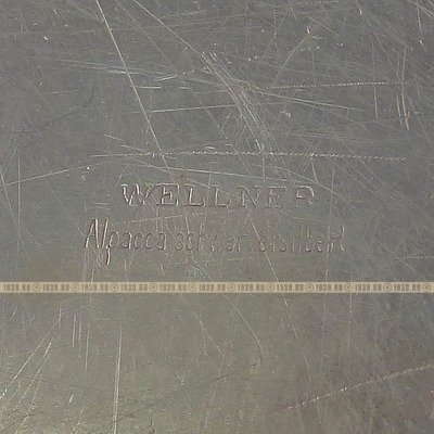 Два винтажных сервировочных блюдца. «Wellner. Alpacca Schwerversilbert» Германия 1930-40. 