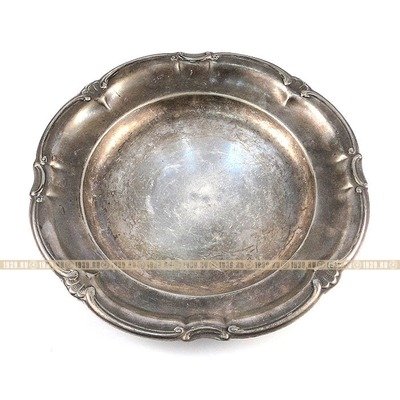 Винтажная десертная тарелка. «Wellner. Alpacca Schwerversilbert» Германия 1930-40.
