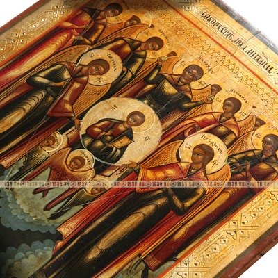 Старинная икона Собор Михаила Архангела и воинства небесного. Россия, Москва 1880-1890 гг.
