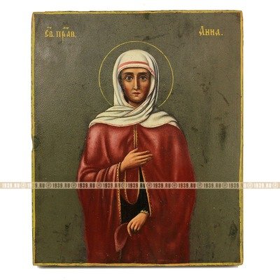 Старинная именная икона Святая Праведная Анна Пророчица, дочь Фануилова. Россия 1860-1890 год