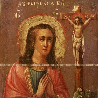 Старинная Ахтырская икона Божией Матери. Россия 1850-1880 год