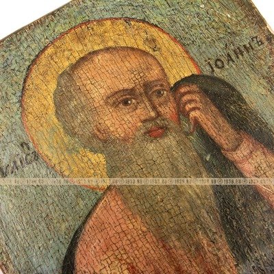 Старинная икона на дереве святой апостол и евангелист Иоанн Богослов. Россия, Русский Север 1775-1800 год