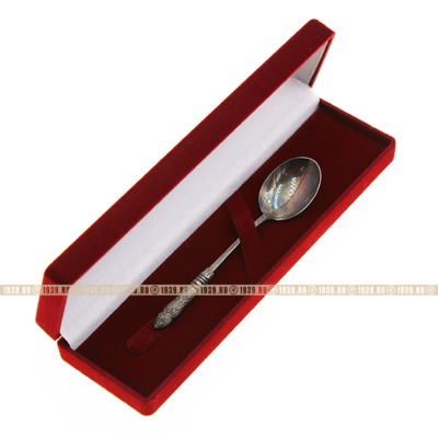 Антикварная серебряная ложечка на счастье или подарок на первый зубик, с символом дикой свинки №2. Веймарская Республика 1910-1920 год