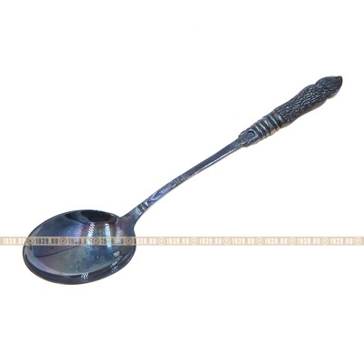 Антикварная серебряная ложечка на счастье или подарок на первый зубик, с символом дикой свинки №2. Веймарская Республика 1910-1920 год