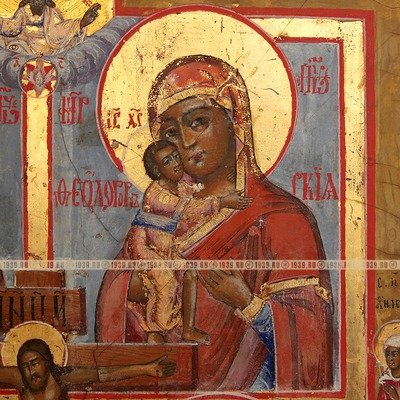 Шикарный старинный Богородничный домашний иконостас. Россия, Липоване, XIX век.
