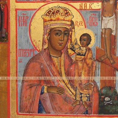 Шикарный старинный Богородничный домашний иконостас. Россия, Липоване, XIX век.