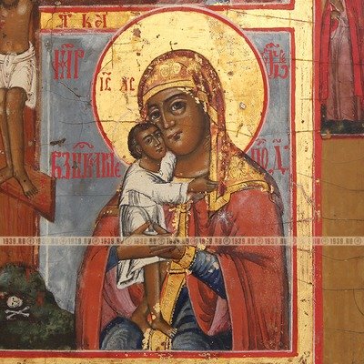 Шикарный старинный Богородничный домашний иконостас. Россия, Липоване, XIX век.