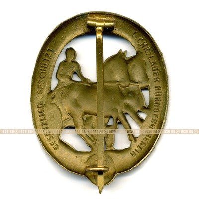 Знак Немецкого общества наездников. За управление повозкой. Бронзовая степень.
