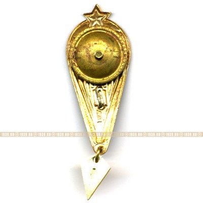 Нагрудный знак Парашютист Отличник СССР 10 прыжков и шильдик 1-2
