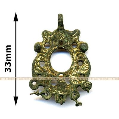 Бронзовое женское шумящее украшение - оберег. Южные Славяне XII-XV век.