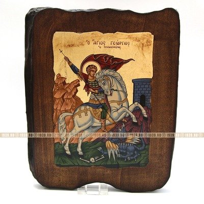 Современная греческая икона Святой Георгий Победоносец