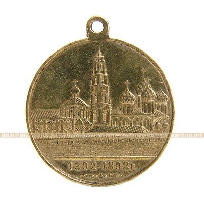 Старинная памятная иконка-образок Святой Сергий Радонежский - игумен Земли Русской. Россия, Троице Сергиева Лавра 1892 год.