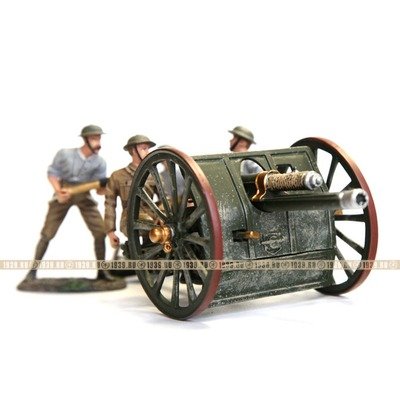 Набор оловянных солдатиков 54мм. Британская Королевская полевая артиллерия. 18-ти фунтовое орудие.