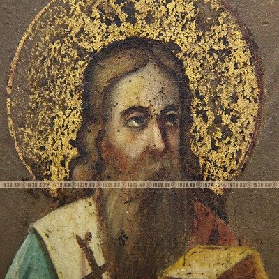 Большая старинная православная икона Три Святителя или Отцы основатели Православной церкви. Россия 19 век.