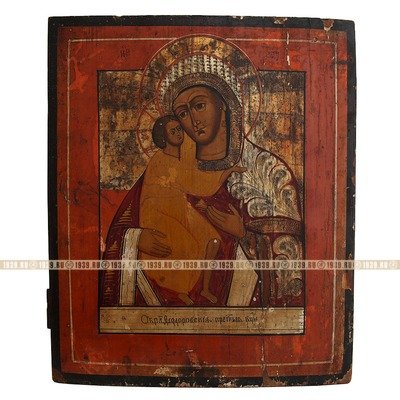 Большая старинная икона 19 века 