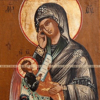 Старинная Богородничная Четырехчастная икона с Распятием Господним. Россия, Сызрань, XIX век