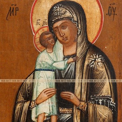 Старинная Богородничная Четырехчастная икона с Распятием Господним. Россия, Сызрань, XIX век