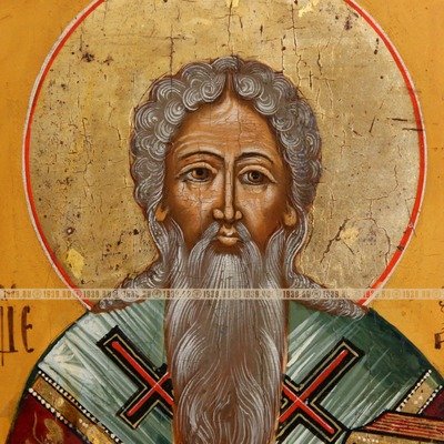 Старинная старообрядческая икона святого Антипы целителя. Россия, Ветка, XIX век.
